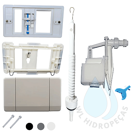 Kit Completo Caixa De Descarga Montana Elegance Bege Areia